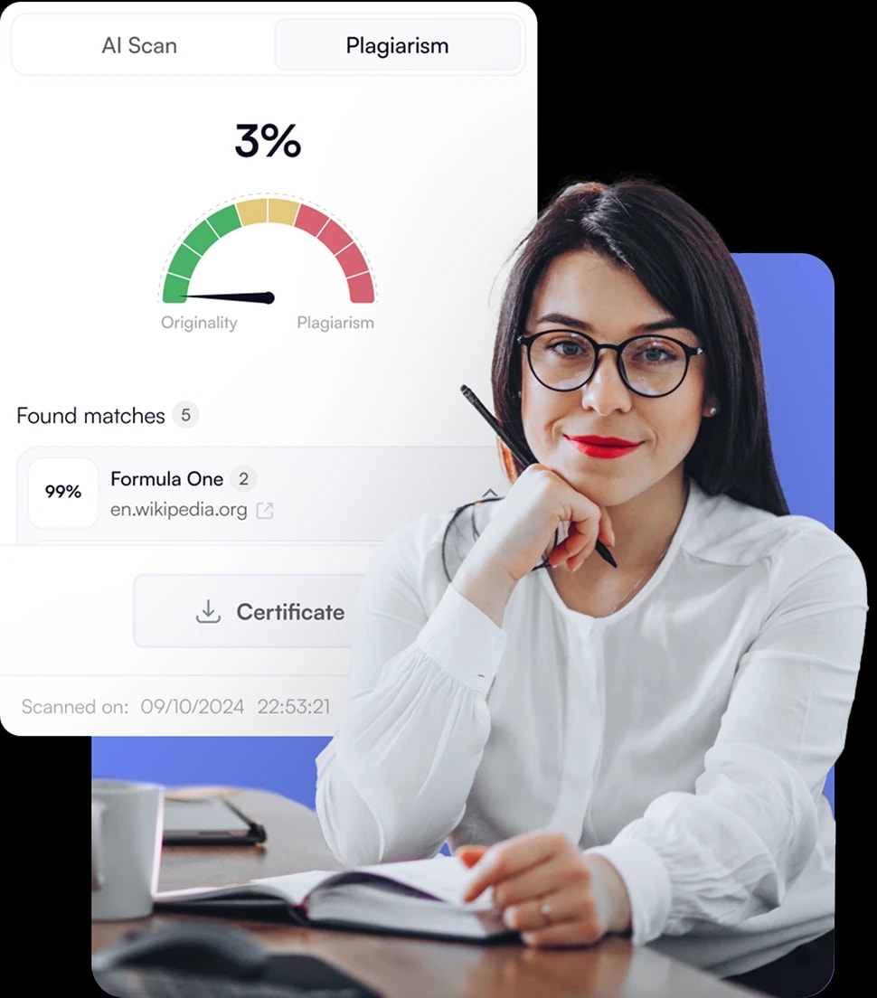 AI content detector for writers — product illustration